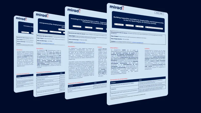 Téléchargements illimités de fiches détaillées de chaque programme